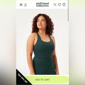 girlfriend collective Paloma racerback bra